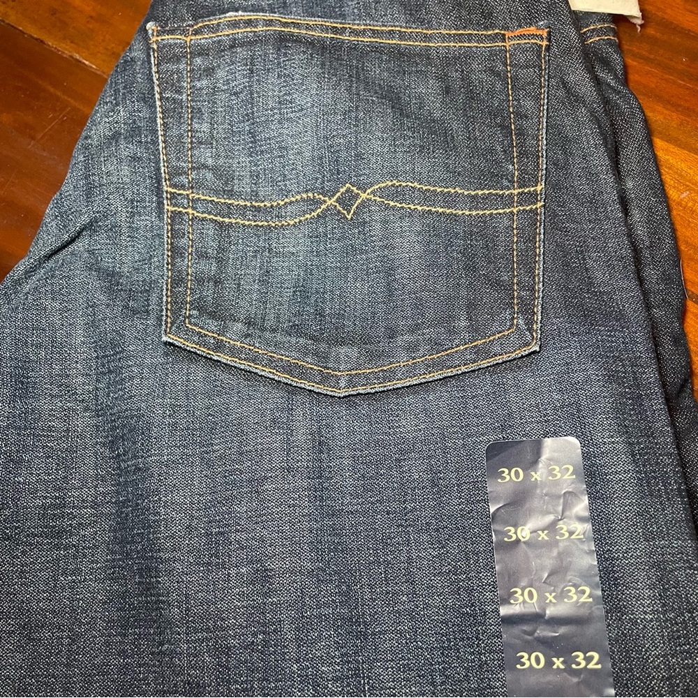 Lucky Brand Men's Dark Blue Straight Jeans NWT! 30x32 - Picture 6 of 8